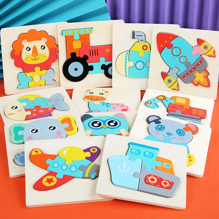 3D Animal & Vehicle Puzzle Board