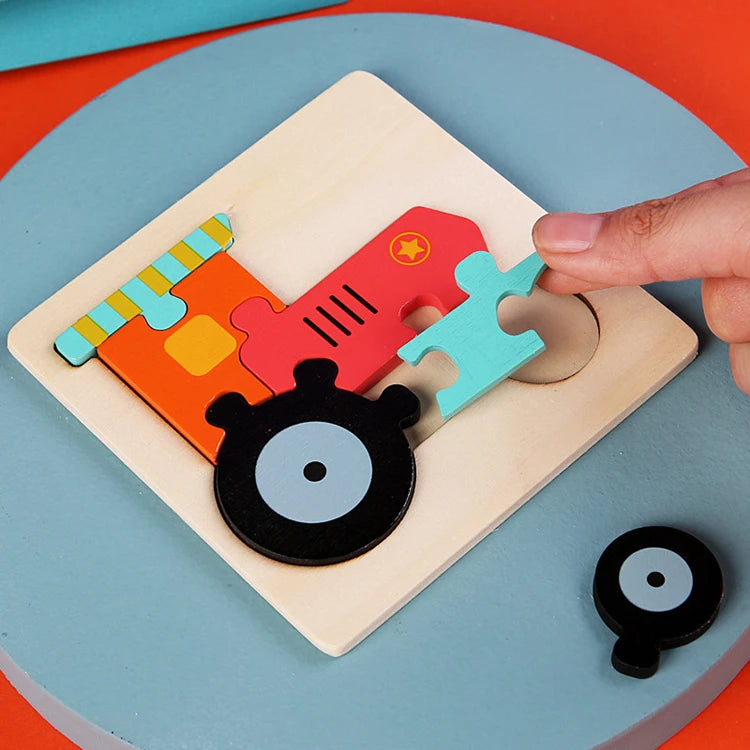 3D Animal & Vehicle Puzzle Board