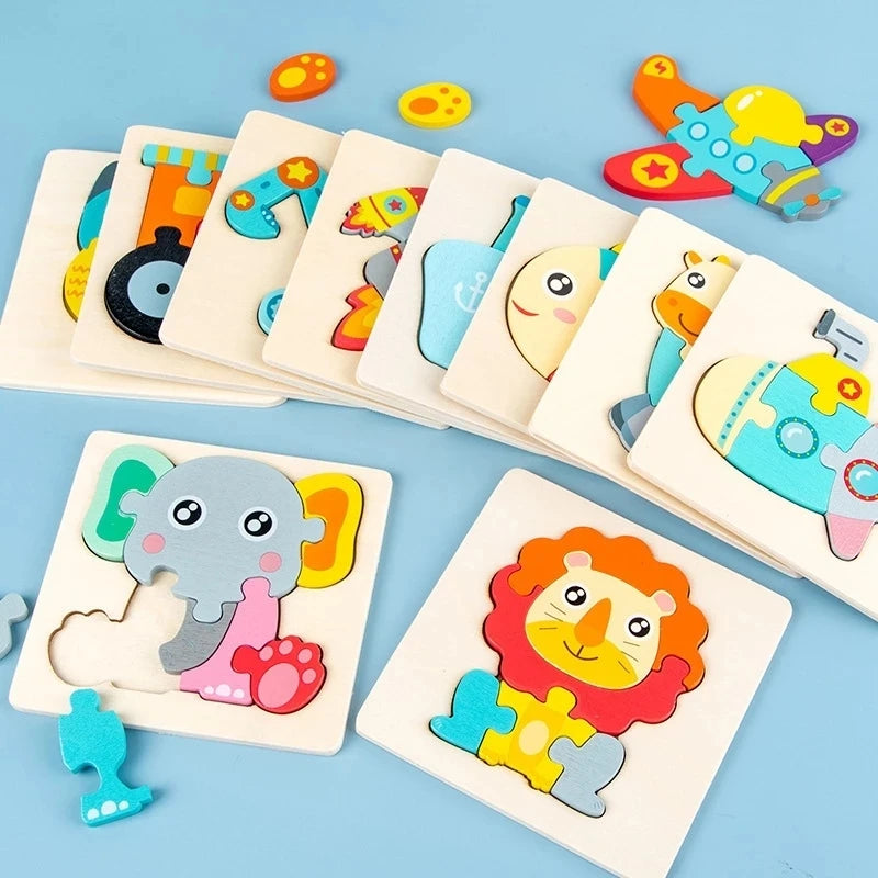 3D Animal & Vehicle Puzzle Board