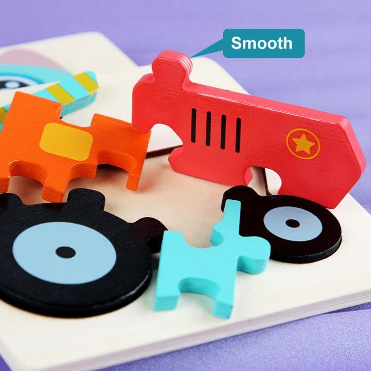3D Animal & Vehicle Puzzle Board