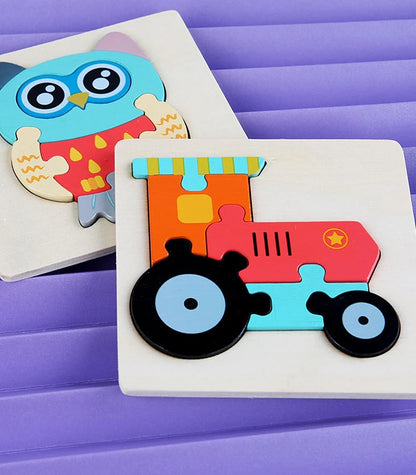 3D Animal & Vehicle Puzzle Board