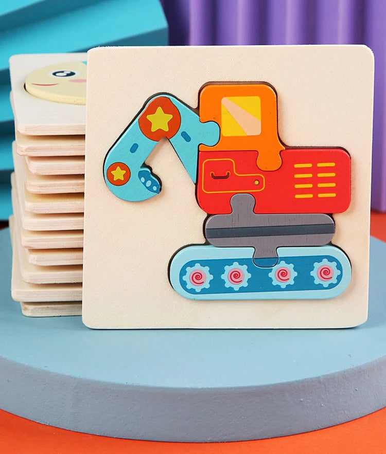 3D Animal & Vehicle Puzzle Board