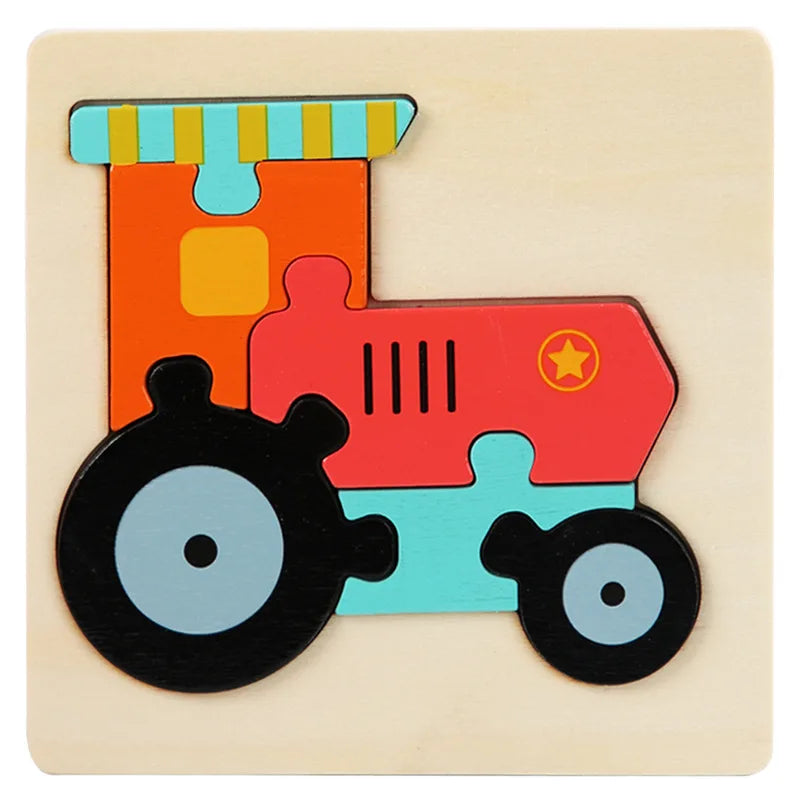 3D Animal & Vehicle Puzzle Board