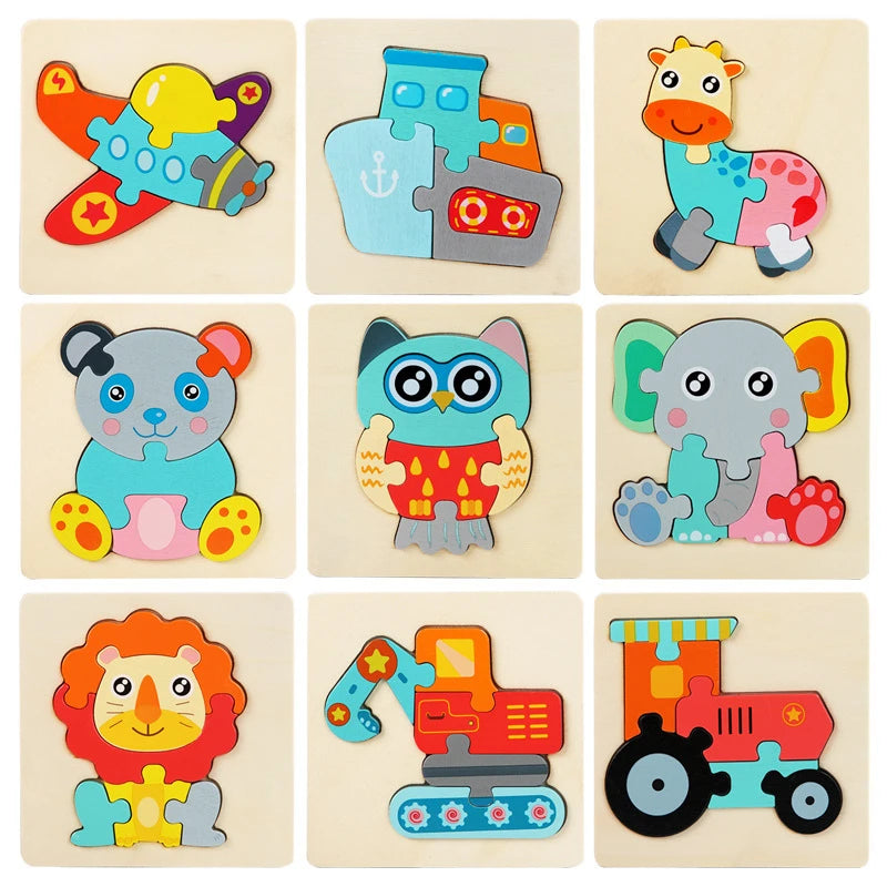 3D Animal & Vehicle Puzzle Board