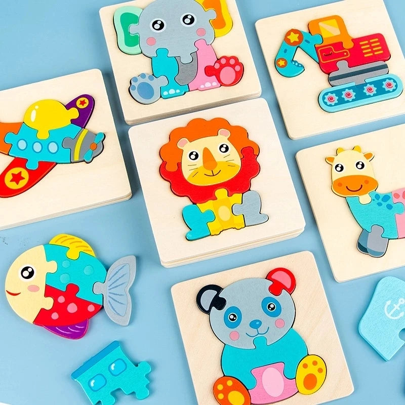 3D Animal & Vehicle Puzzle Board
