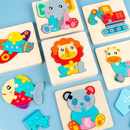 3D Animal & Vehicle Puzzle Board