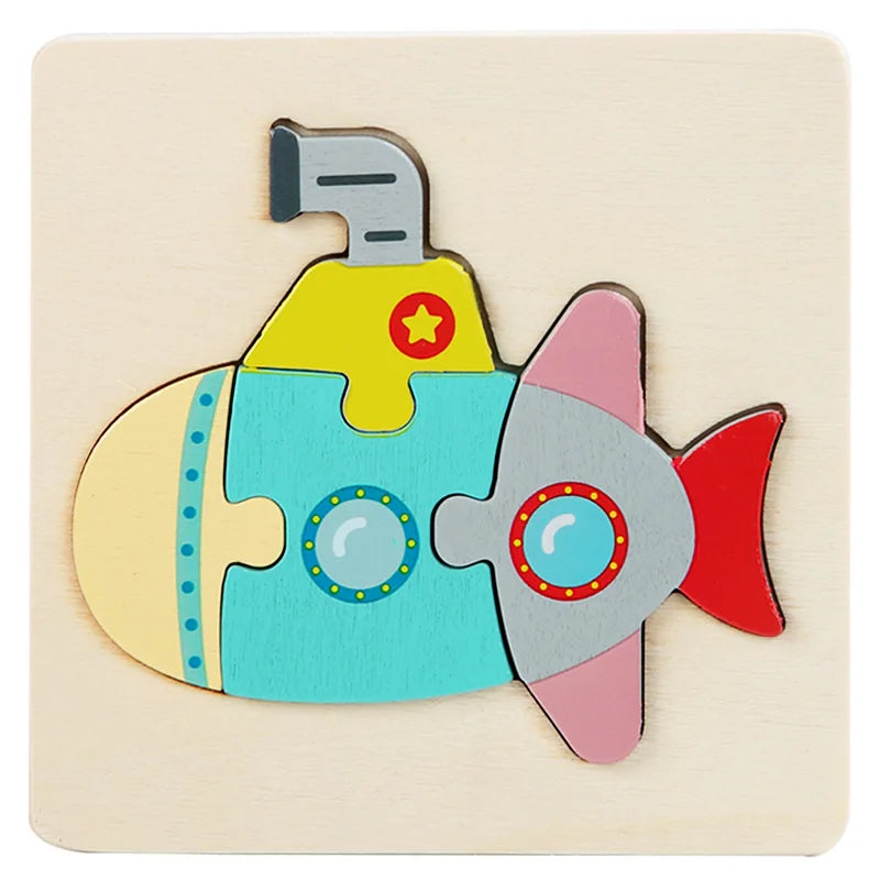 3D Animal & Vehicle Puzzle Board