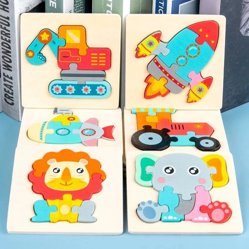 3D Animal & Vehicle Puzzle Board