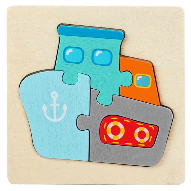 3D Animal & Vehicle Puzzle Board