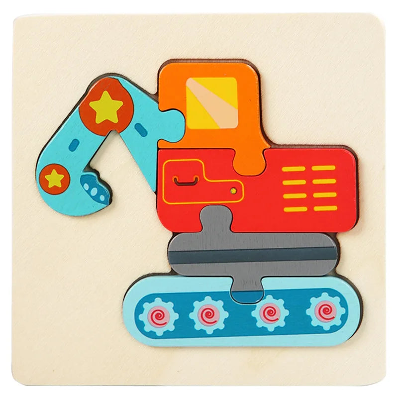 3D Animal & Vehicle Puzzle Board