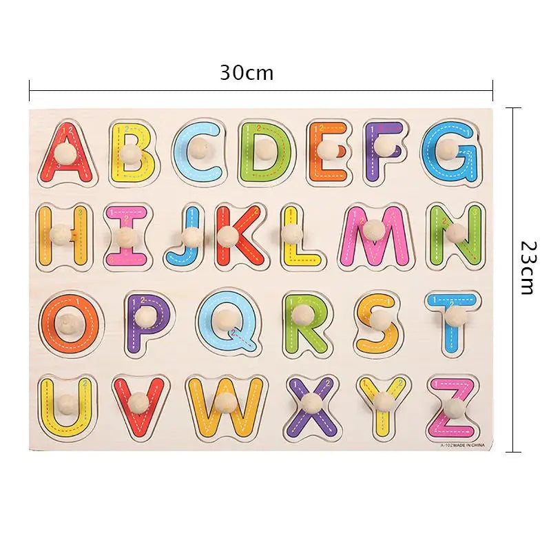 Wooden Fruit & Shape Puzzle Board