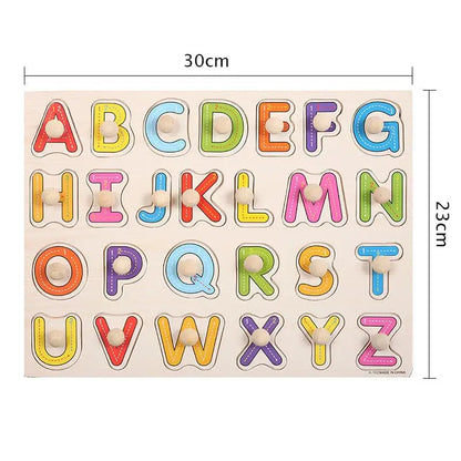 Wooden Fruit & Shape Puzzle Board