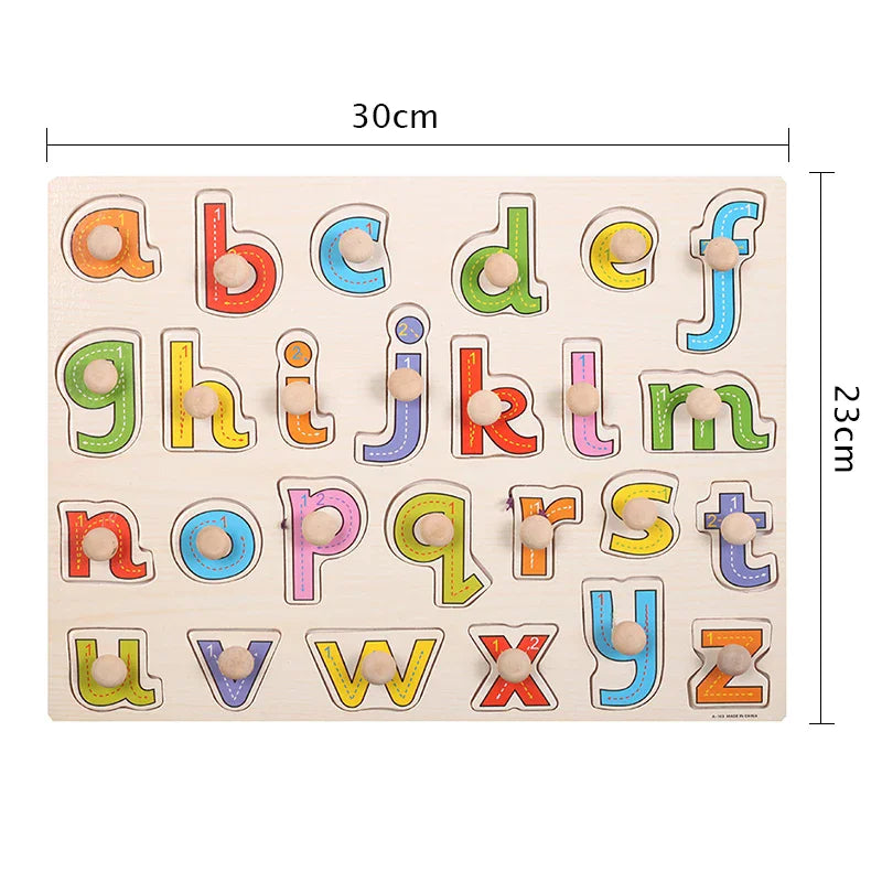 Wooden Fruit & Shape Puzzle Board