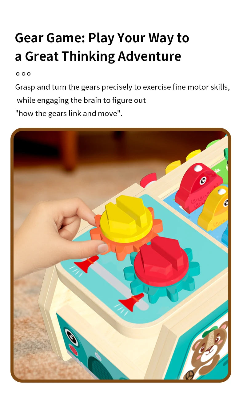Wooden Farm Truck Activity Toy