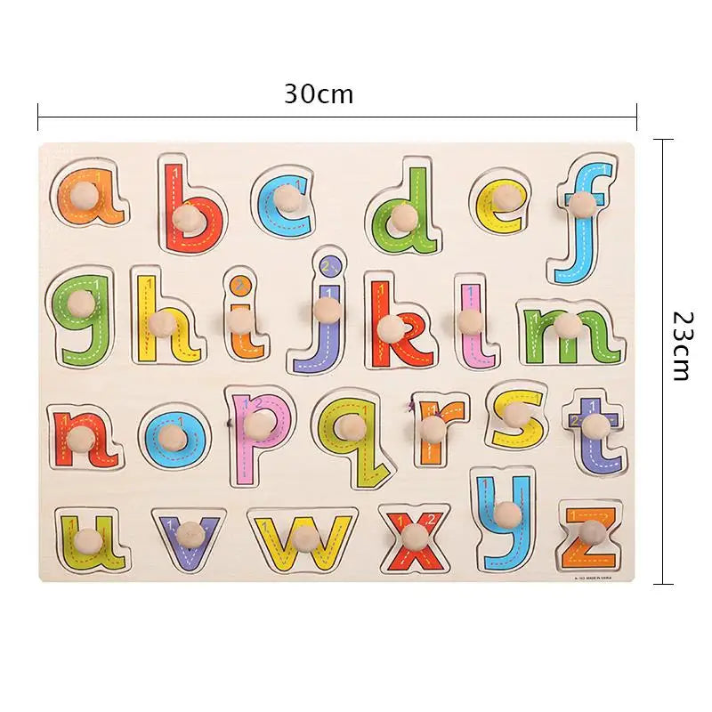 Wooden Fruit & Shape Puzzle Board