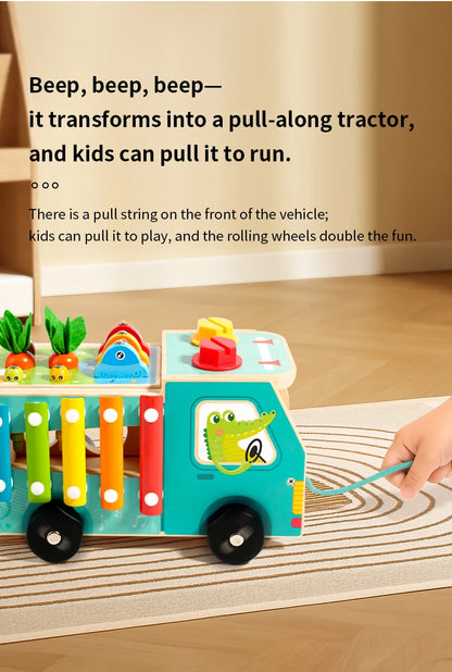Wooden Farm Truck Activity Toy