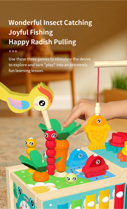 Wooden Farm Truck Activity Toy