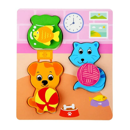 3D Baby Wooden Puzzle Fun Games