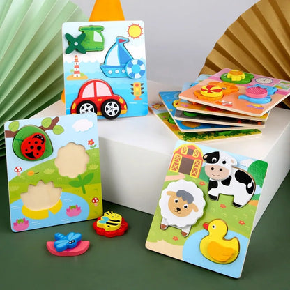 3D Baby Wooden Puzzle Fun Games