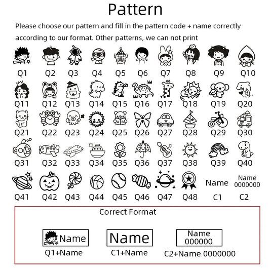 Children's Name Seal Custom Student's Name Stamp