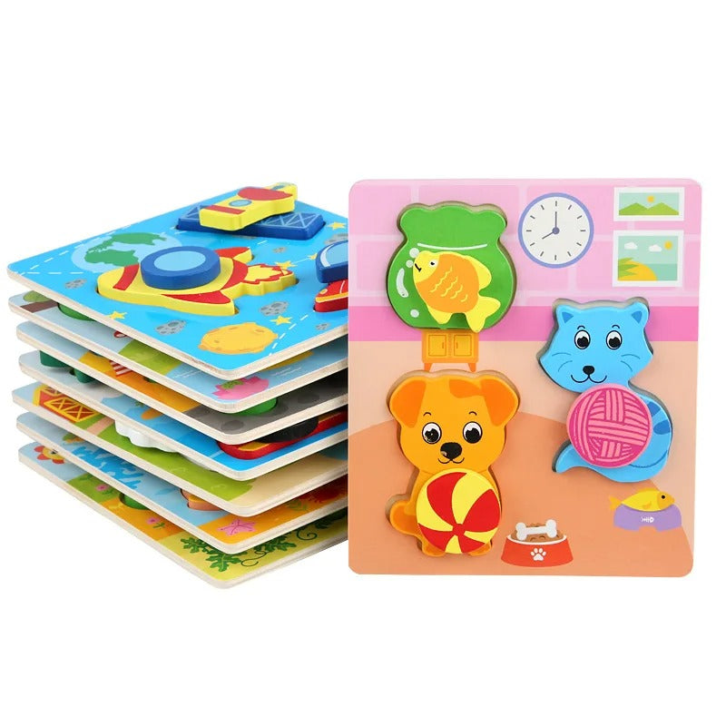 3D Baby Wooden Puzzle Fun Games