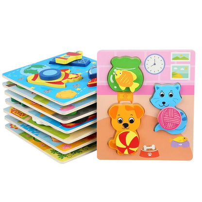 3D Baby Wooden Puzzle Fun Games
