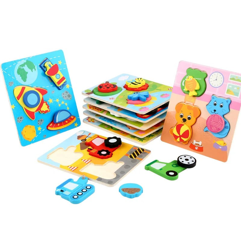 3D Baby Wooden Puzzle Fun Games
