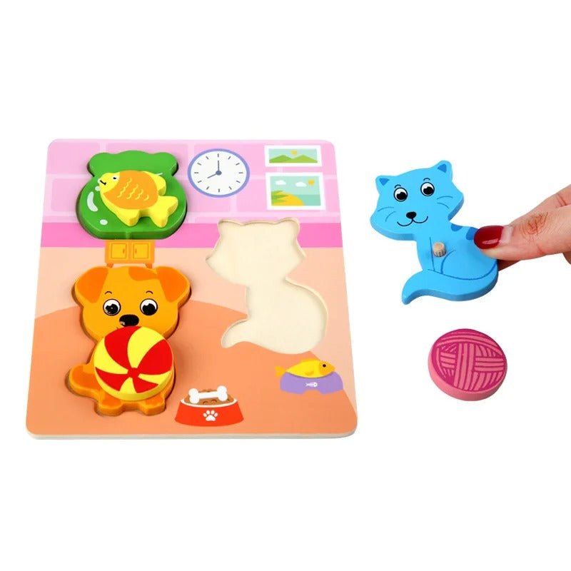 3D Baby Wooden Puzzle Fun Games