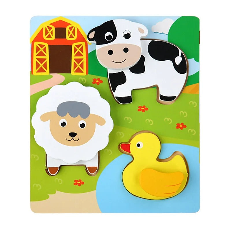 3D Baby Wooden Puzzle Fun Games